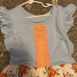 Eleanor Rose pumpkin dress